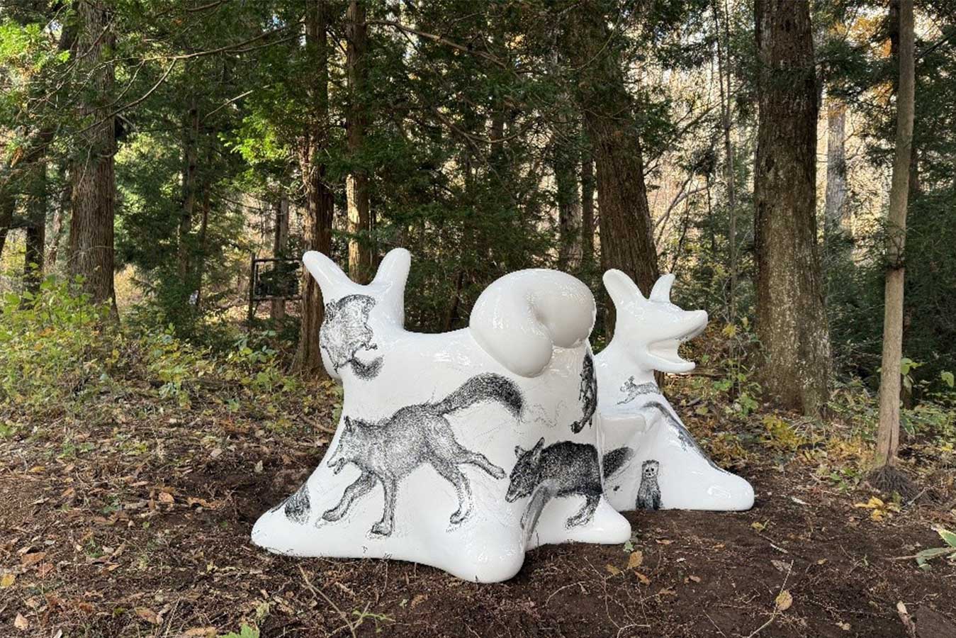 山津見神社 (福島県飯館村):Animal Drawings